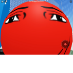 MAN FACE RED BALL