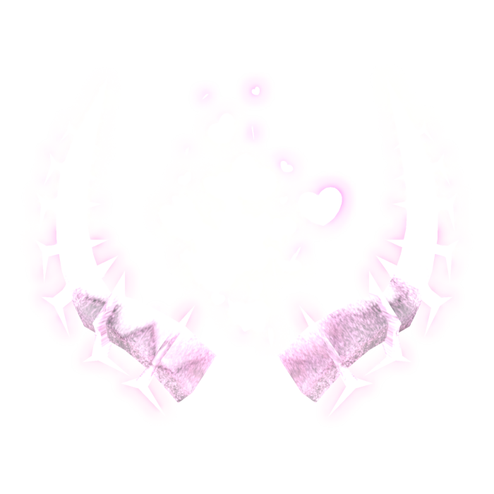 Glowing White Pink Animated Heart Horn (Emissive)