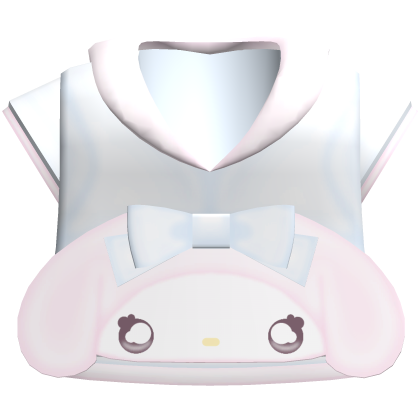 Cozy simple adorable pink bunny blue hoodie