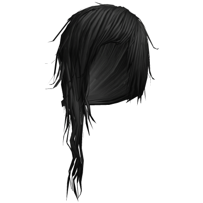 Messy Wavy Sidewept Hair ~ Black