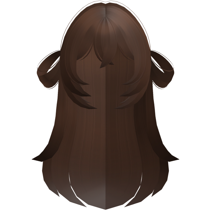 moe long fluffy side bun hair brown