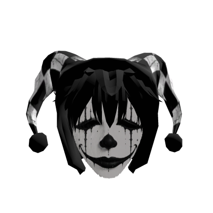 [Animated] Dark Emo Harlequin Mask Hair, Roblox item