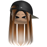Long Brown Anime Hair Y2K Cap