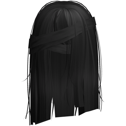 Horror Black Short Hair w Black Bandages