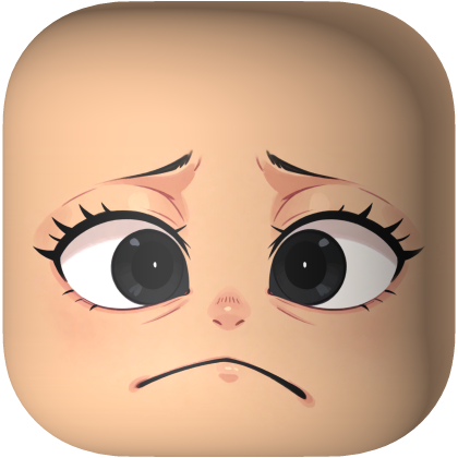 Gloomy Shy Chibi Face - Light Roblox item