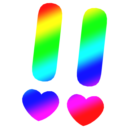 ♡ Cute Glowing Surprised Anime Sticker Rainbow Roblox item