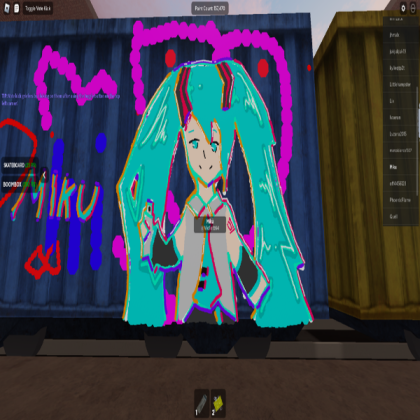 Miku drawing in spray 2 Roblox decal