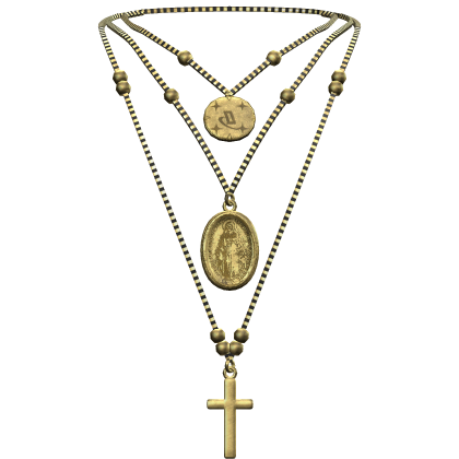 Gold Cross Necklace Layered 3.0