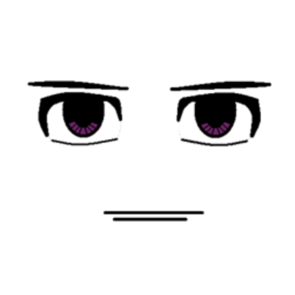 Anime Face,Purple eyes Roblox decal