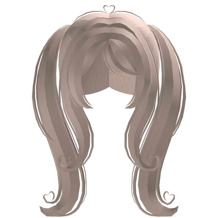 ♡ : kawaii long blonde high pigtails w hearts