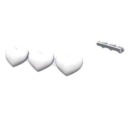 Triple Heart Hair Clips Roblox asset preview