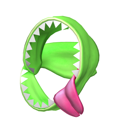 Decora Chomp Hood with split tongue (green) Roblox item