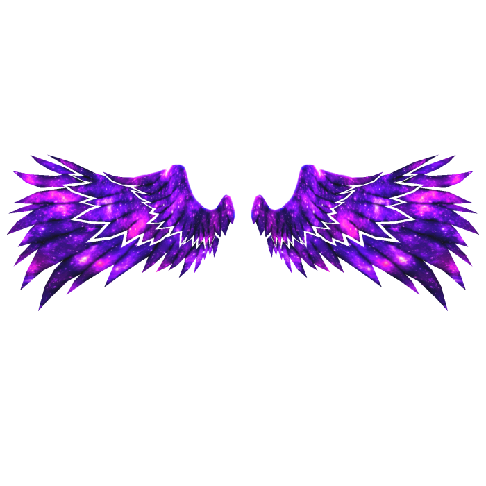Cartoony Purple Galaxy Angel Wings🌌