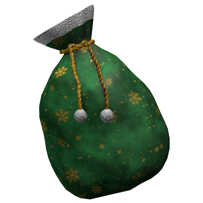 Christmas Santa's Bag Green and Gold