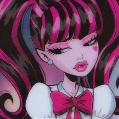 Draculaura | aesthetic | Black and Pink | Vampire Roblox decal