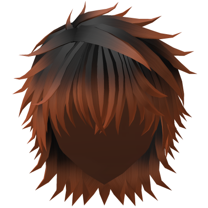 Halloween Fluffy Messy Anime Hair (Black Orange) Roblox item