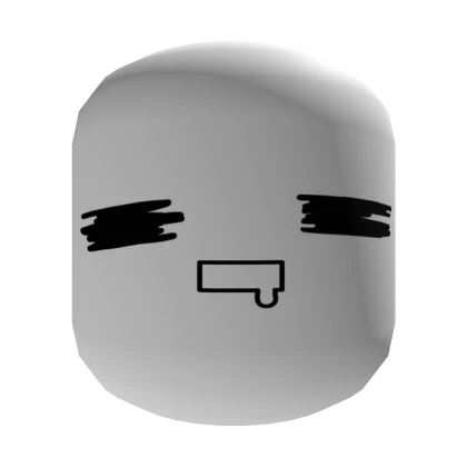 Cute Sleeping Chibi Face [Institutional White] Roblox item thumbnail