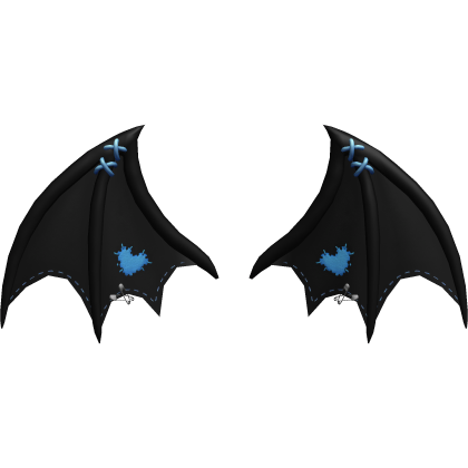 Cute Bat Wings – Black & Blue Roblox item