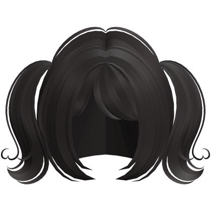 𐔌♡ : cute babydoll heart pigtails in brown Roblox item