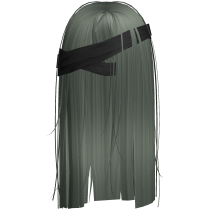 Horror Zombie Green Hair w Black Face Bandages Roblox item