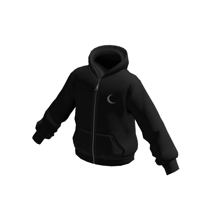 Goth Haunted House Zip-Up Hoodie (Black)