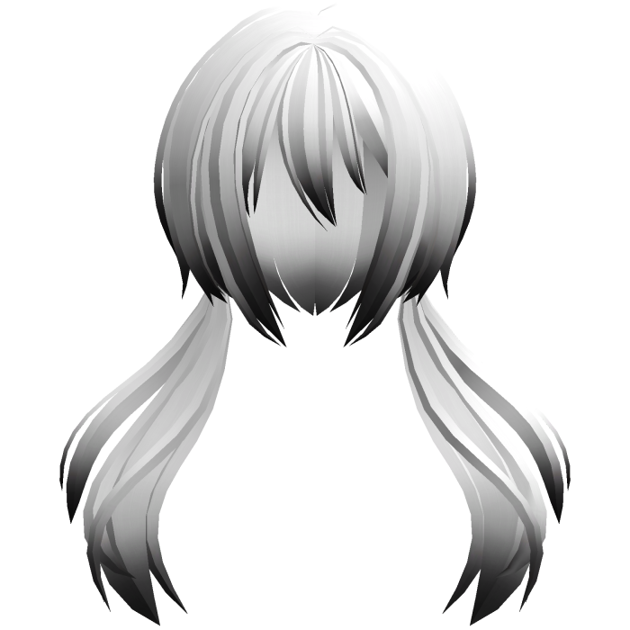 moe jellyfish anime flowy ponytails black white