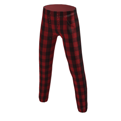 Plaid Pajama Pants - Red thumbnail