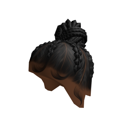 Braided Bun High [Black] Roblox item