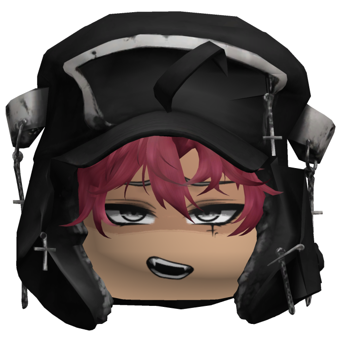Emo Y2k Gothic Red Hair Boy w/ Hat