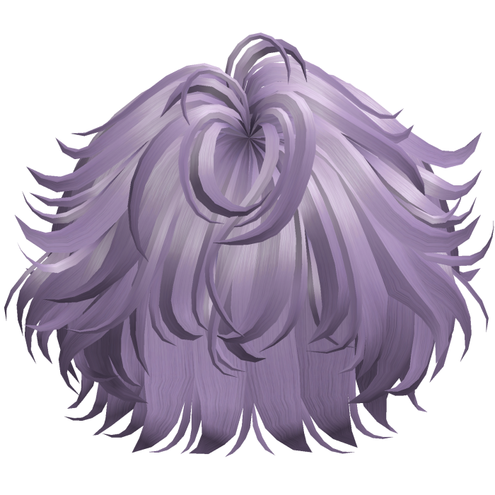 Fluffy Curled Fringe Hair - Lavender
