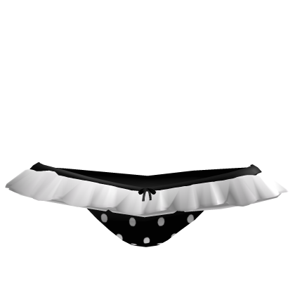 Ruffle Bow Skirt (Black and White) Roblox item