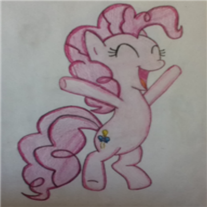 Drawing of Pinkie Pie Roblox decal
