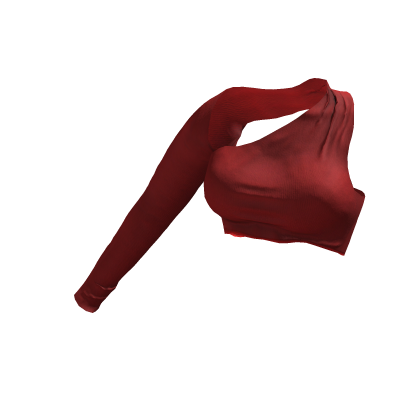 ʚ♡ɞ Asymmetrical Basic Red Crop Top - Roblox