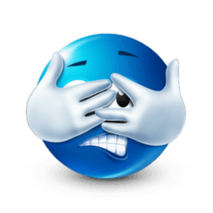 blue emoji covering their eyes Roblox decal