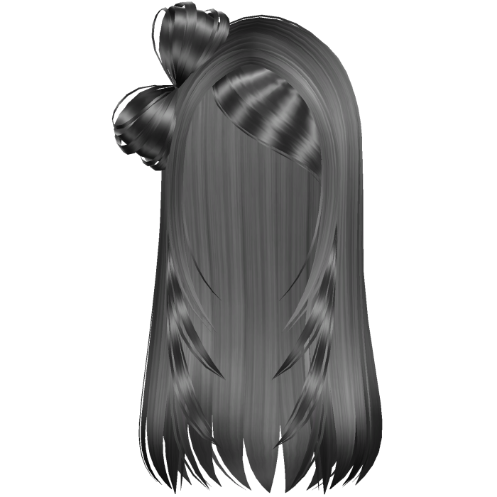 Long y2k goth emo bow Racoon Grey Hair