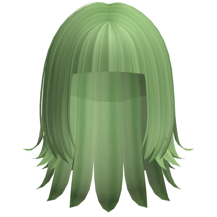 alternative y2k layered jellyfish hair sage green