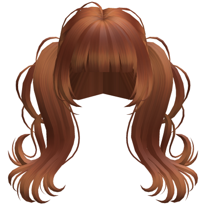 Cute Curly Fluffy Pigtails (Ginger) Roblox item