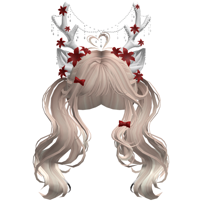 Ethereal Christmas Fairy Fawn Pigtails w/ Antlers