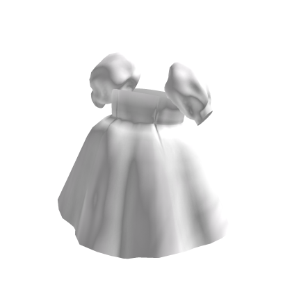 Puffy Doll Dress - White