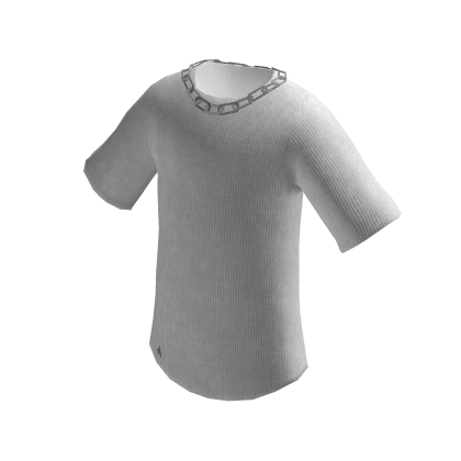 Oversize white T-shirt with silver chain 🤍 thumbnail