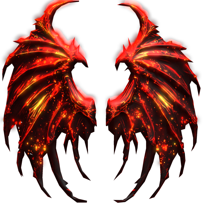 Emissive Celestial Glowing Dragon Wings (Red)