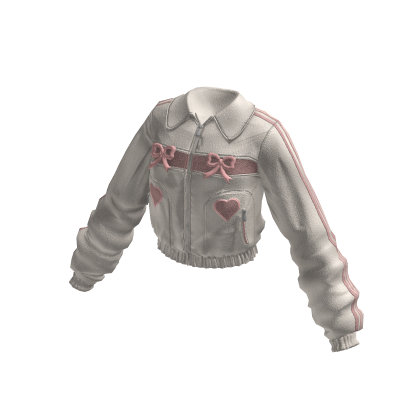Coquette Bow Track Jacket (Cream)