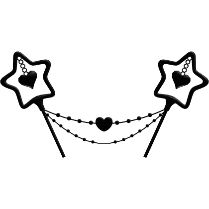 Cute Black Diwali Sparkler Hearts Boppers (Addon)