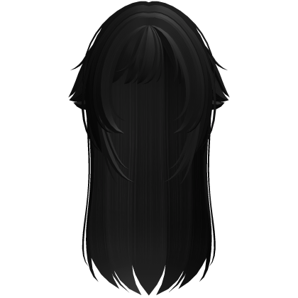 ✚ Layered Wispy Catgirl Anime Hair in Black