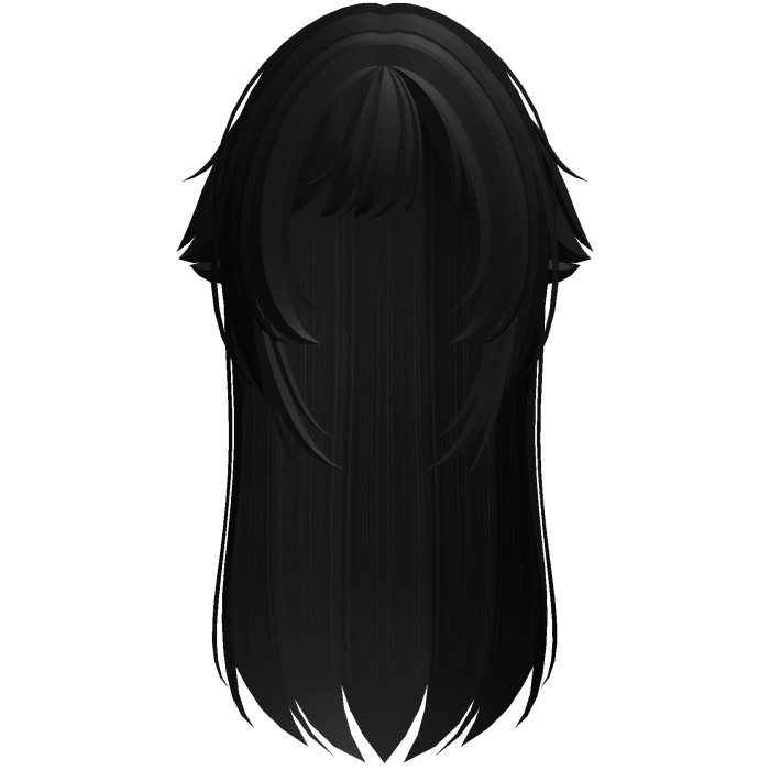 ✚ Layered Wispy Catgirl Anime Hair in Black