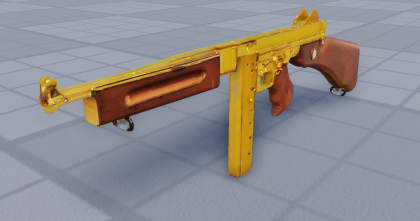 (WORKING GUN) SMG Thompson GOLD EDITION Tool [PBR] preview 3