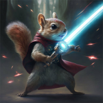 The squirrel Jedi