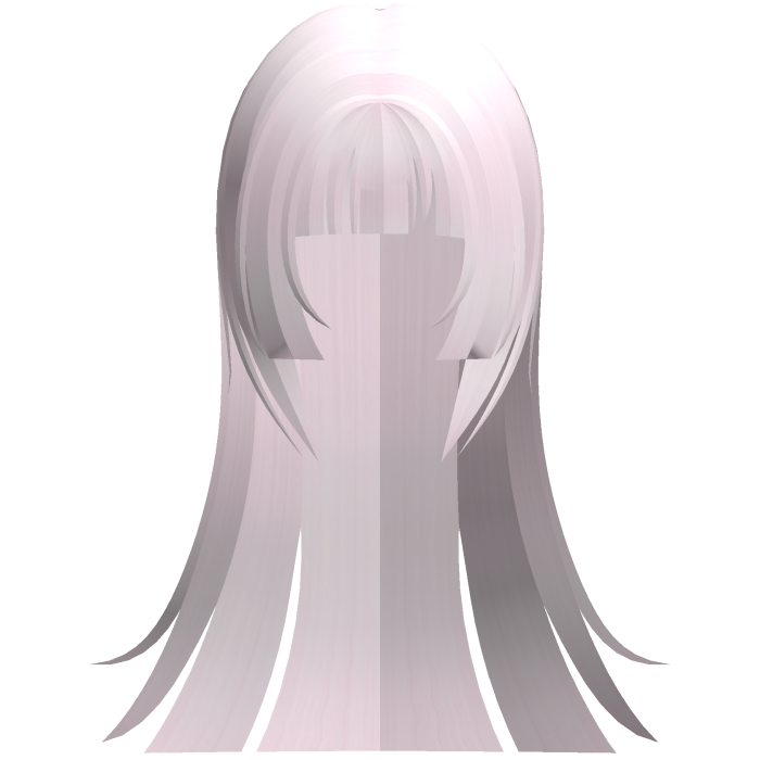 pastel pink cute hime straight cut long hair