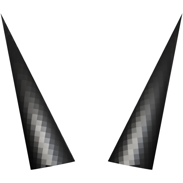 black spiky pixel horns