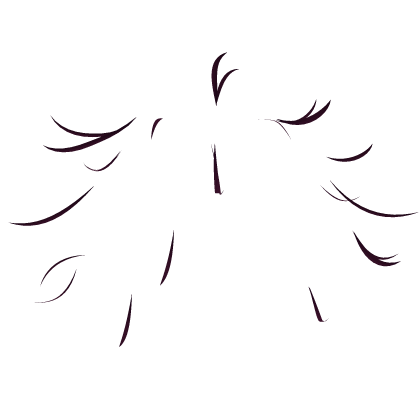 ♡ : plum messy hair strands w/ cowlick extension Roblox item
